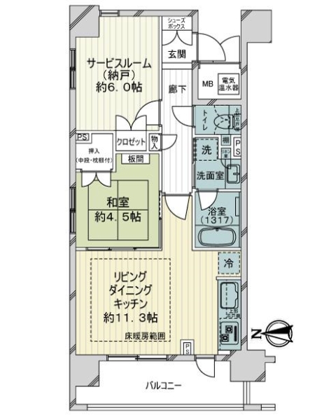 ファインフラッツ河原町丸太町の間取図