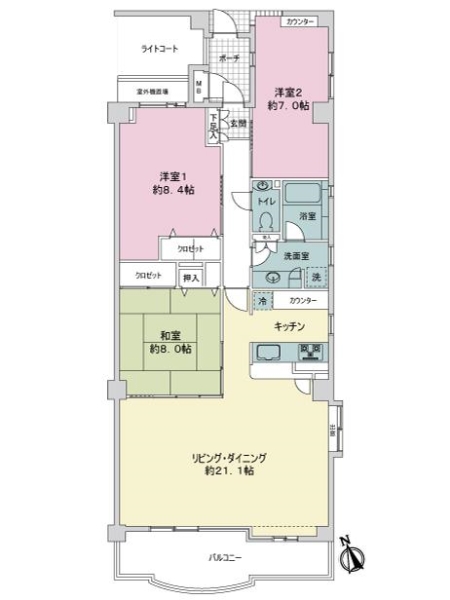 ヒルグレイス津田沼の間取図