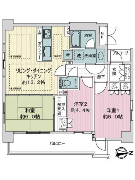 パラドール御所南の間取図