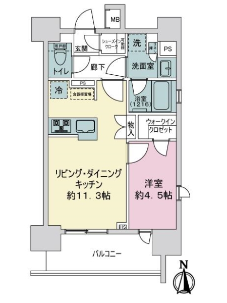 オープンレジデンシア名古屋ＦＲＯＮＴの間取図