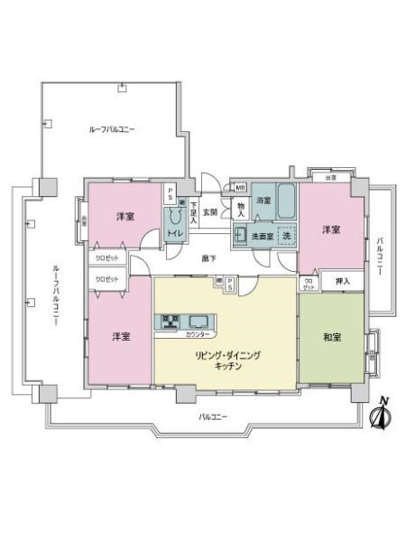 ライオンズマンション小幡城下の間取図