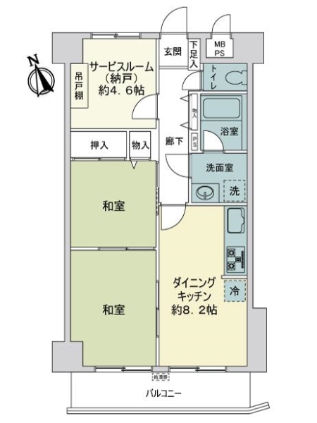 ライオンズマンション東千葉第弐の間取図
