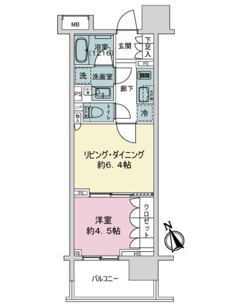 オープンレジデンシア名古屋駅ＴＨＥ　ＣＯＵＲＴの間取図