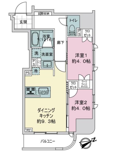 ライオンズミレス蔵前の間取図