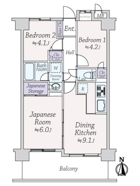 メイツ北千住の間取図