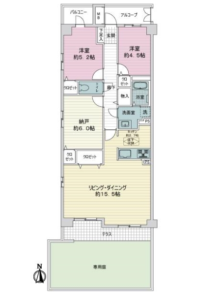 藤和シティコープ小幡２の間取図