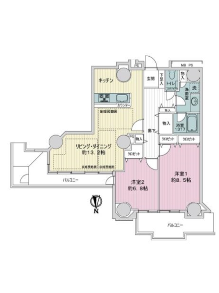 エルザタワー５５の間取図