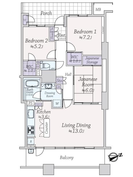 ザ・タワー＆パークス田園都市溝の口の間取図