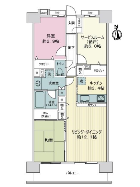 ライオンズマンション西葛西中央通りの間取図