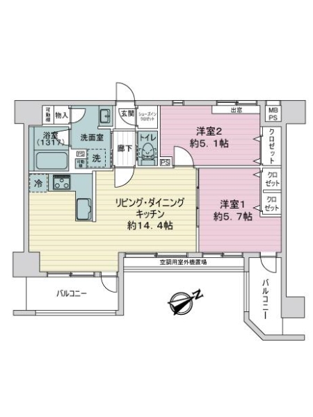 ライオンズマンション葛飾青戸の間取図