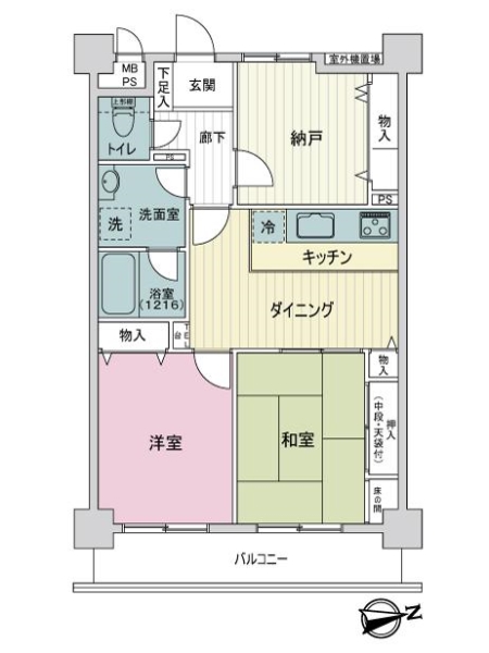 ライオンズマンション太秦第三の間取図