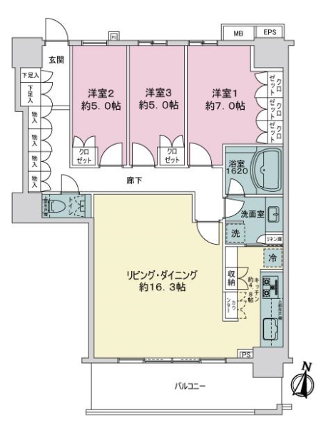 ＴＨＥ　ＫＯＳＵＧＩ　ＴＯＷＥＲの間取図