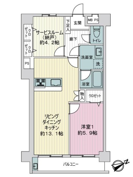 ライオンズマンション小竹向原の間取図