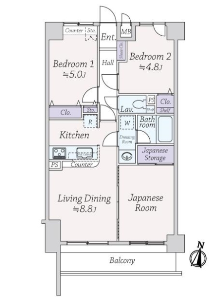サントーア哲学堂公園の間取図
