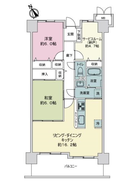 サーパス住吉公園の間取図