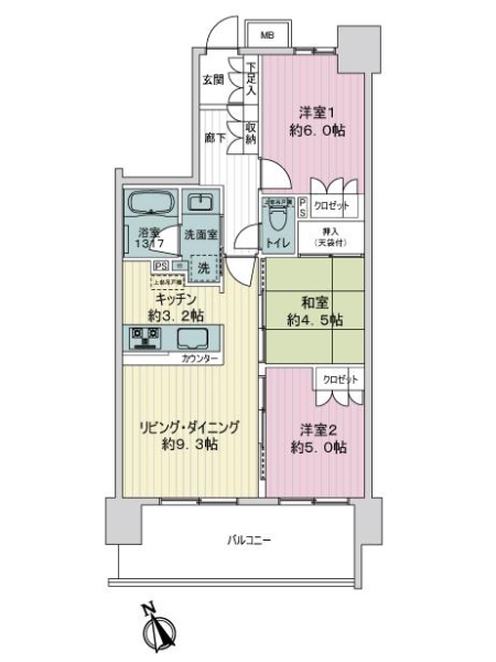 アデニウム浅草桜橋の間取図