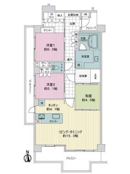 レクセルグランデ石神井公園の間取図