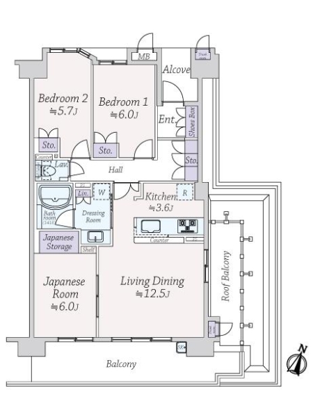 メイツ塚口レジアンスの間取図