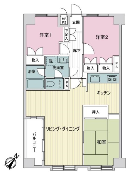 ライオンズマンション西葛西第２の間取図