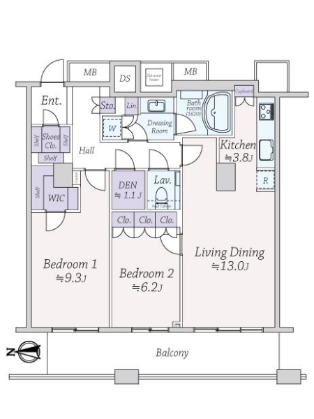 ザ・タワー大阪の間取図