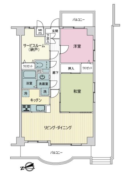バルミー日吉の間取図