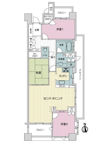 ライオンズガーデン橦木町の間取図