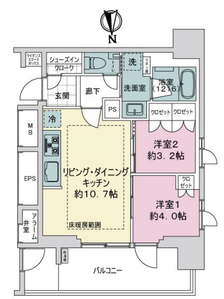 ザ・ライオンズ大濠公園の間取図