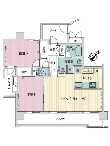 エスポワール巣鴨の間取図
