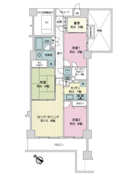 ネオマイム戸塚ビューステージの間取図