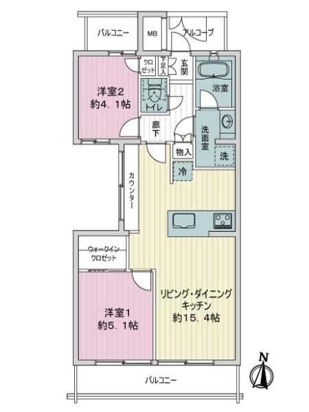 ライオンズマンシヨン氷川台の間取図
