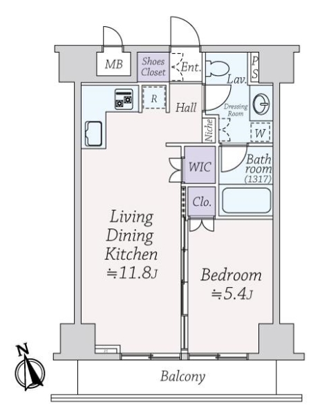 ラ・ヴェーヌの間取図