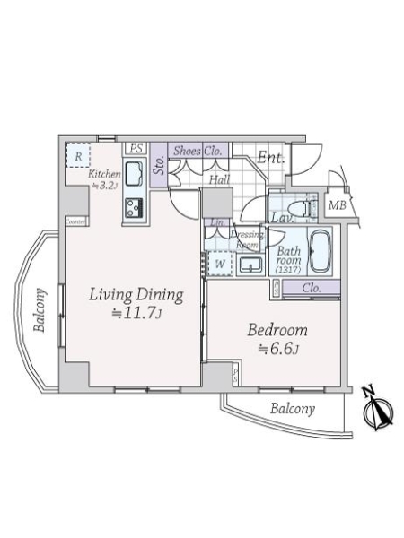 コンシェリア芝公園Ｄ’ｓの間取図