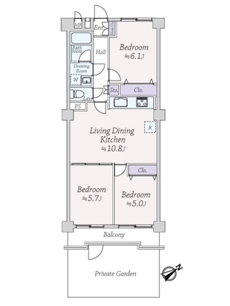 野毛ヒミコマンションの間取図