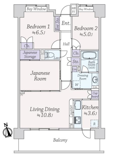 ライオンズマンション荒川遊園アクアステージの間取図
