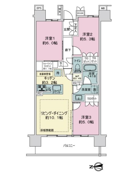 クレアホームズ王子神谷ＴＯＫＹＯの間取図