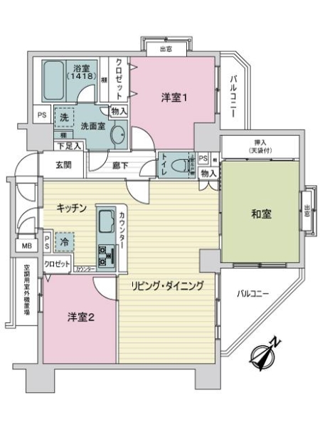 レクセルマンション南砂町の間取図