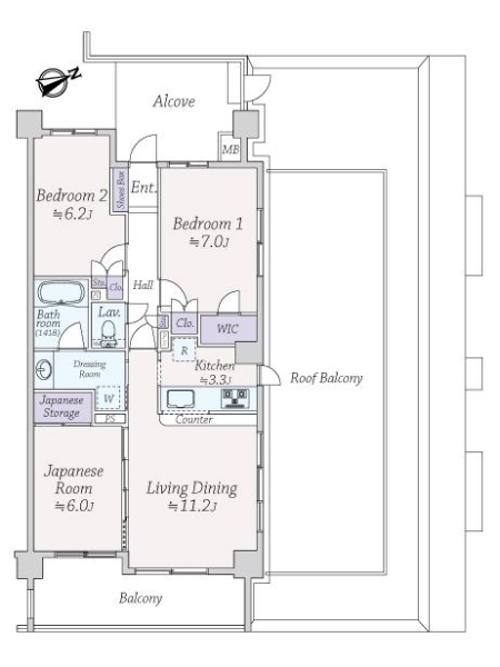 レクセルマンション笹塚の間取図