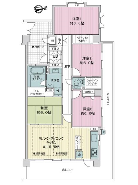 エスリード太秦三条天神川の間取図