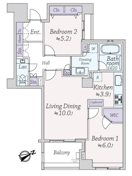 ライオンズガーデン四谷津の守坂の間取図