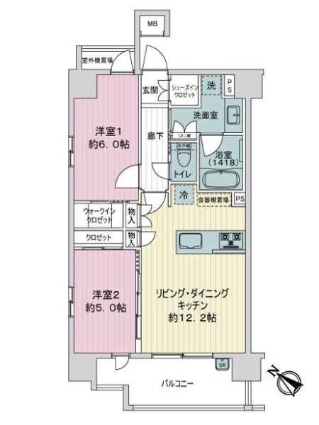 オープンレジデンシア渡辺通の間取図