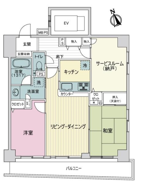 ライオンズマンション浅草寿町の間取図