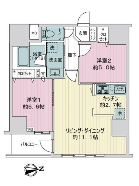 シティインデックス西日暮里の間取図