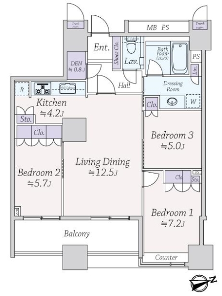 ＴＨＥ　ＣＥＮＴＥＲ　ＴＯＫＹＯの間取図