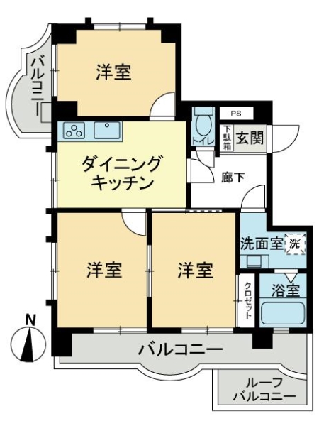 錦糸町グリーンハイツの間取図
