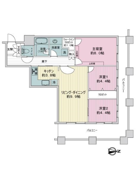 ディアマークスキャピタルタワーの間取図