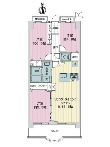 ライオンズマンション上桂の間取図