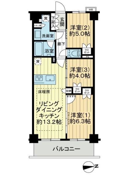 パレステージ中山２の間取図