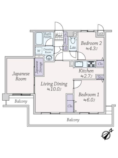 レーベンハイム赤羽西が丘の間取図