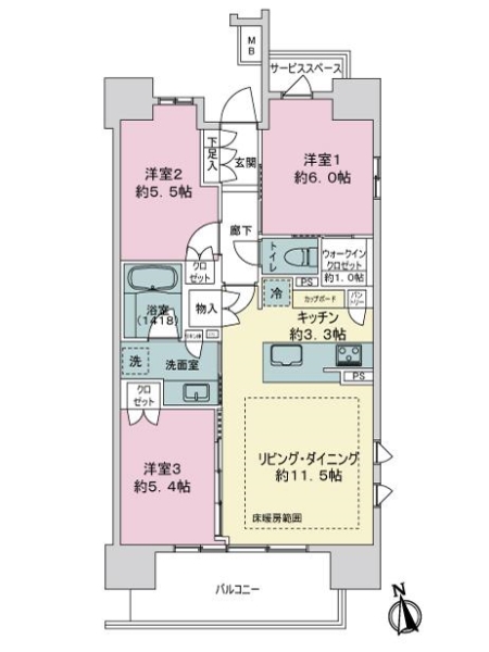 パークホームズ今池ステーションプレミアの間取図