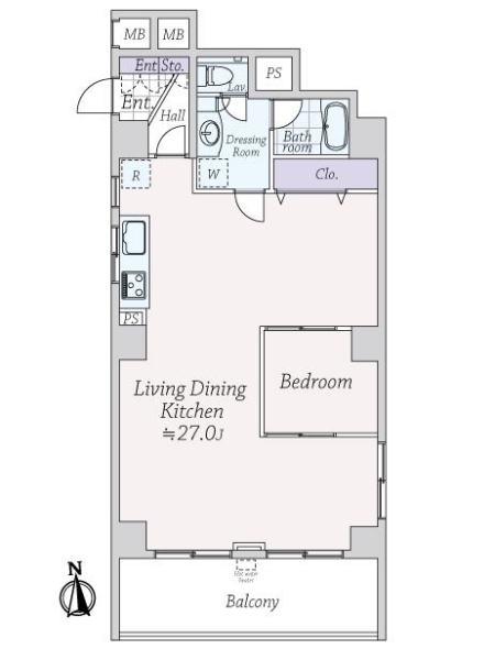 牛込ハイマンションの間取図